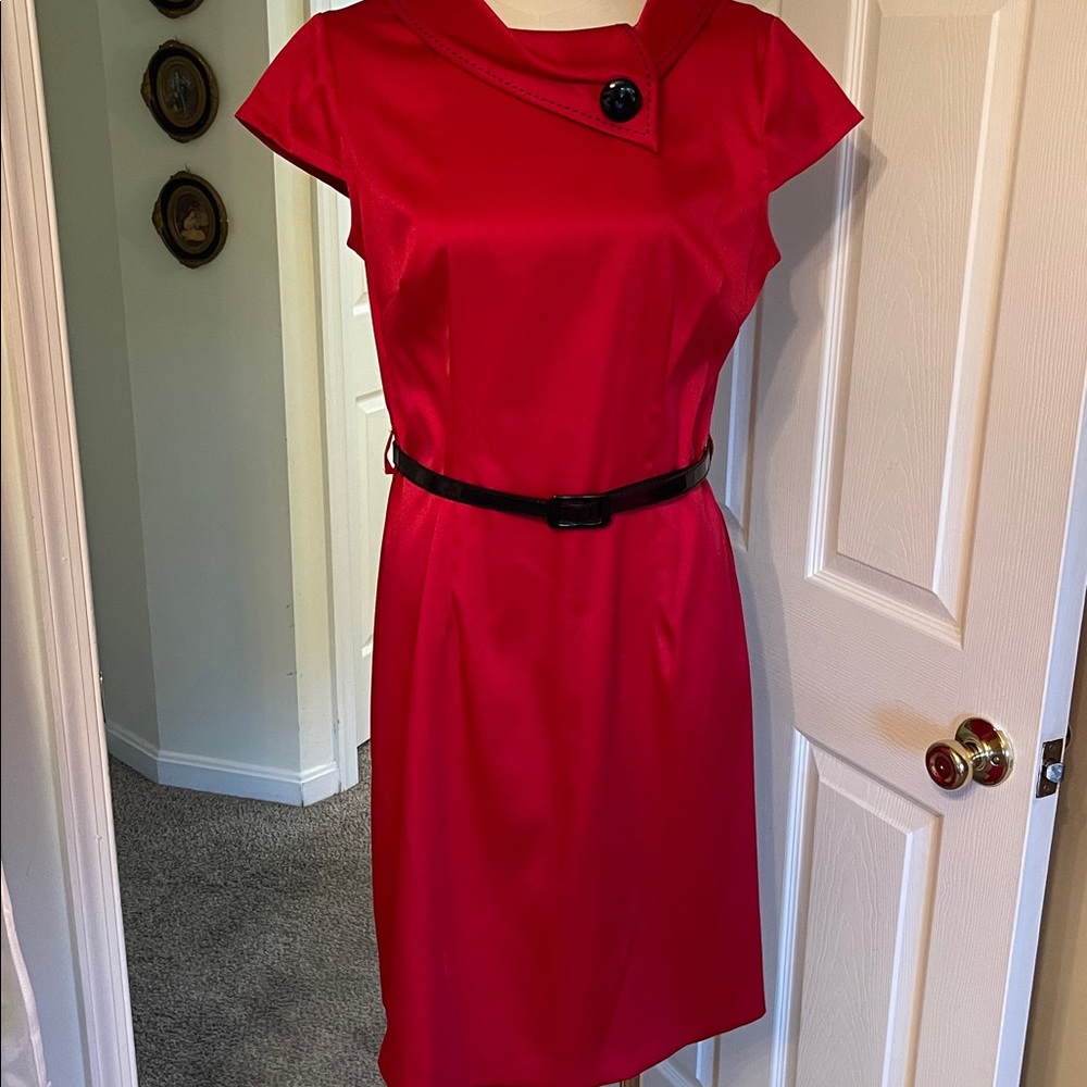 EUC London Times Vibrant Red Dress